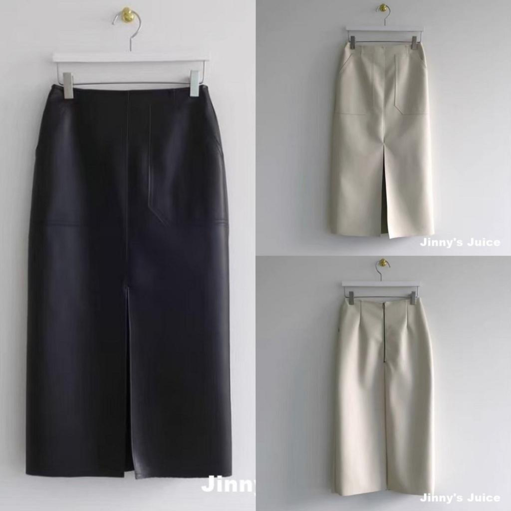 現貨 高腰顯瘦開衩皮裙 高腰皮裙 高腰裙 長裙 半身裙 高腰長裙 合身長裙 開衩長裙 開衩皮裙 長皮裙 顯瘦皮裙 皮裙-細節圖9