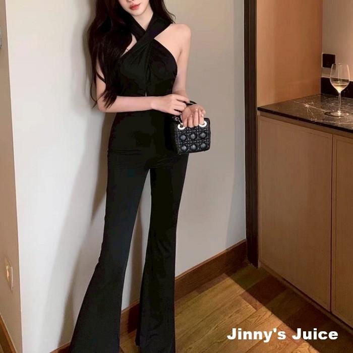 現貨 性感交叉連身喇叭褲 連身褲 喇叭褲 性感 露背 連帽 連身褲 連身喇叭褲 性感連身褲 露背連身褲 交叉露背-細節圖6