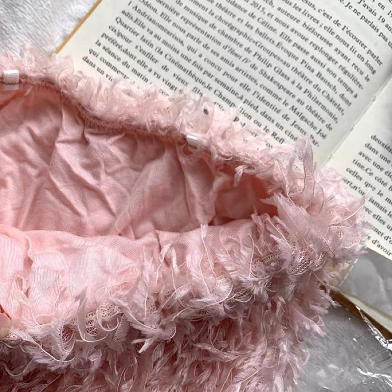 現貨 羽毛平口小可愛 毛毛背心 毛茸茸背心 羽毛背心 羽毛小可愛 羽毛平口背心 毛毛短板背心-細節圖6