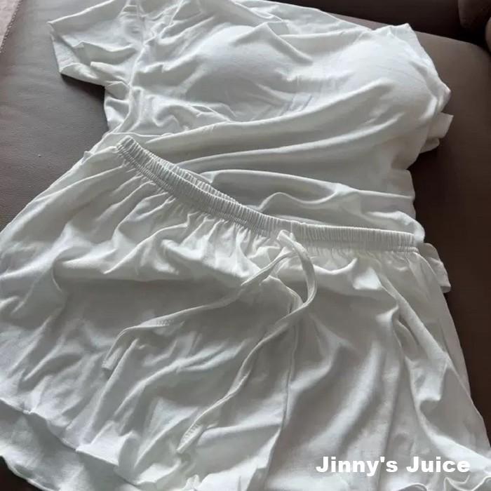 現貨 附胸墊莫代爾棉睡衣套裝 超舒服 免穿內衣 bra上衣 胸墊上衣 睡衣 胸墊睡衣 莫代爾棉睡衣 睡衣套裝 性感睡衣-細節圖6