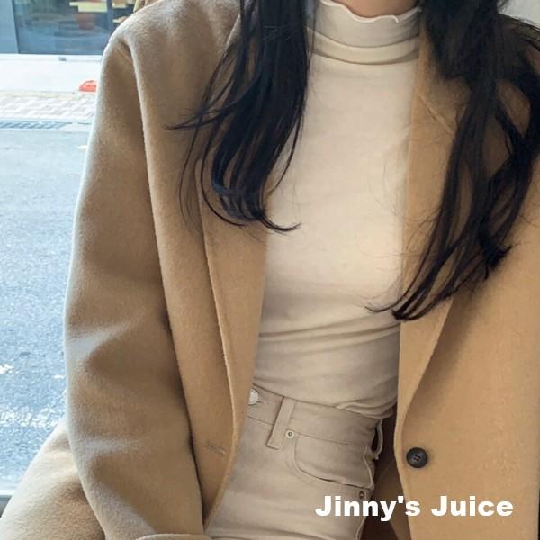 現貨 衣櫥必備款 木耳邊高領 薄長袖上衣 打底上衣 素色上衣 長袖上衣 薄長袖上衣 木耳邊上衣 高領上衣 春裝 秋裝-細節圖3