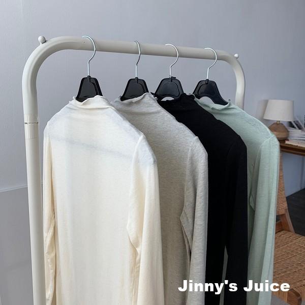 現貨 衣櫥必備款 木耳邊高領 薄長袖上衣 打底上衣 素色上衣 長袖上衣 薄長袖上衣 木耳邊上衣 高領上衣 春裝 秋裝-細節圖6