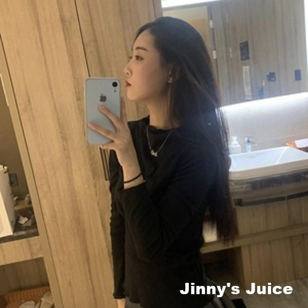 現貨 衣櫥必備款 木耳邊高領 薄長袖上衣 打底上衣 素色上衣 長袖上衣 薄長袖上衣 木耳邊上衣 高領上衣 春裝 秋裝-細節圖8