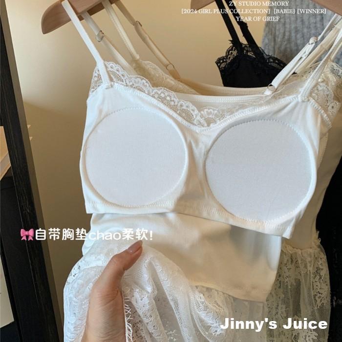 現貨 蕾絲內搭胸墊背心 蕾絲背心 吊帶背心 蕾絲內搭 蕾絲裙 蕾絲內搭裙 蕾絲內搭背心裙 胸墊背心 蕾絲裙 胸墊吊帶裙-細節圖5