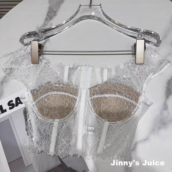 現貨 超美法式蕾絲一字領上衣 名媛上衣 性感上衣 透視上衣 蕾絲上衣 一字領上衣 短版上衣 胸墊上衣 法式上衣 魚骨上衣-細節圖8