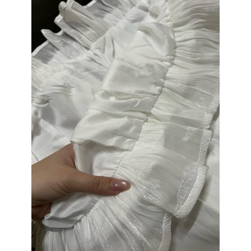 現貨 可愛蝴蝶結花苞洋裝 可愛洋裝 花苞洋裝 蝴蝶結洋裝 蕾絲洋裝 包裙洋裝 及膝洋裝 花苞裙洋裝 小洋裝 澎澎裙洋裝-細節圖6