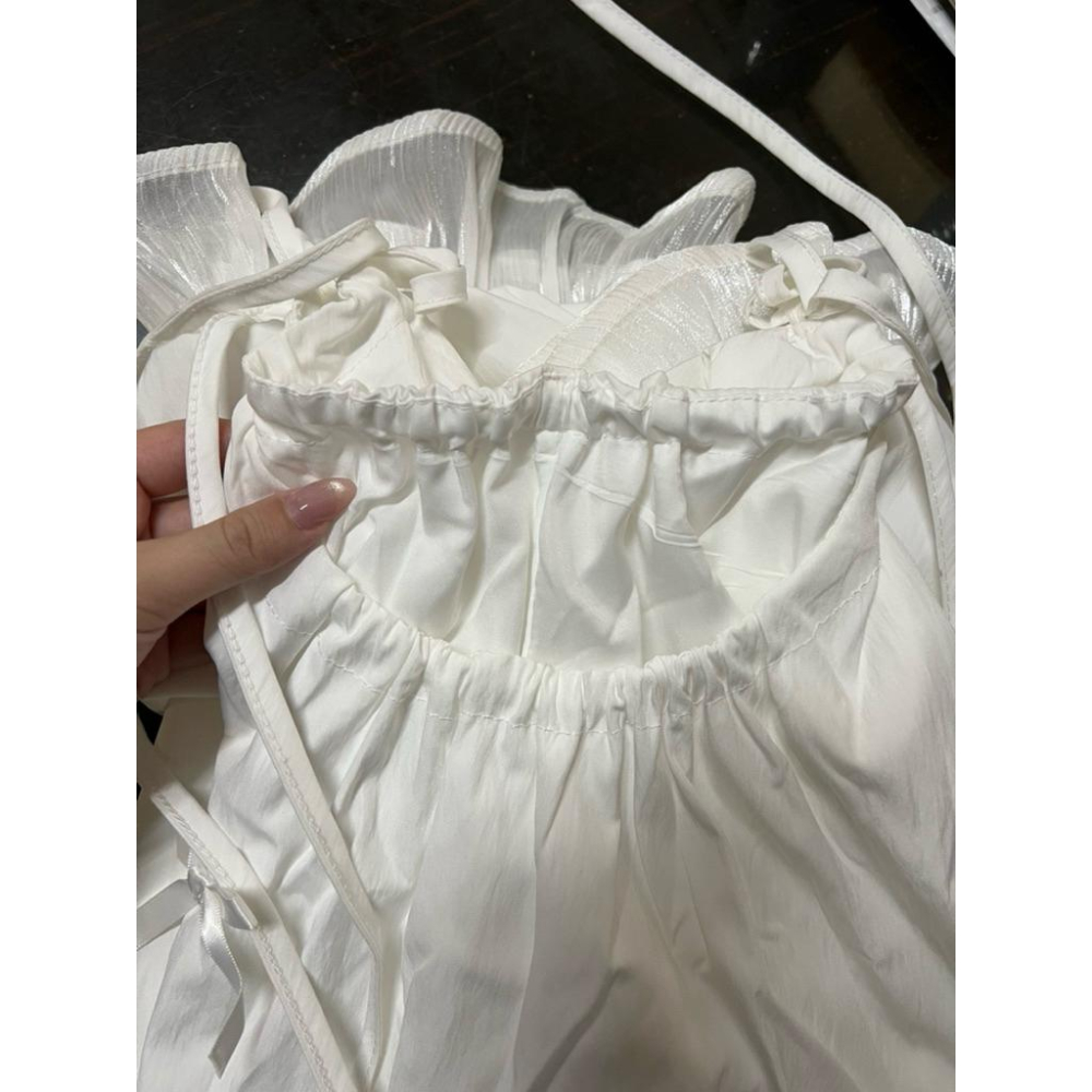 現貨 可愛蝴蝶結花苞洋裝 可愛洋裝 花苞洋裝 蝴蝶結洋裝 蕾絲洋裝 包裙洋裝 及膝洋裝 花苞裙洋裝 小洋裝 澎澎裙洋裝-細節圖8