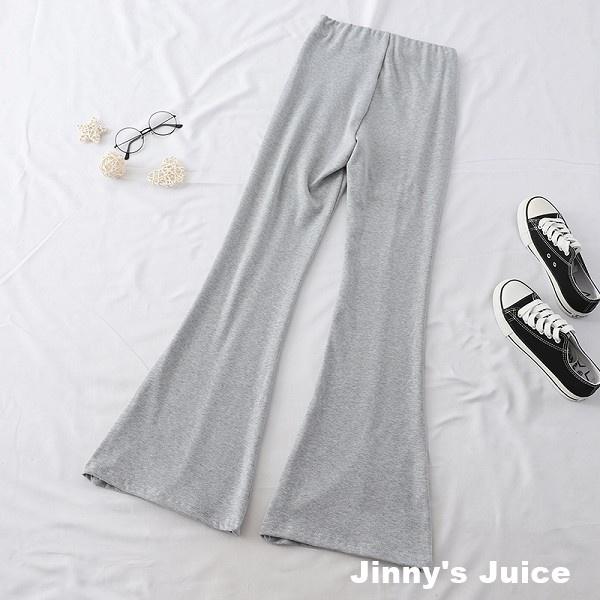 現貨 高腰顯瘦棉質喇叭褲 長褲 喇叭長褲 棉質長褲 高腰長褲 喇叭褲 棉褲 棉質長褲 顯瘦長褲 鬆緊帶長褲-細節圖2