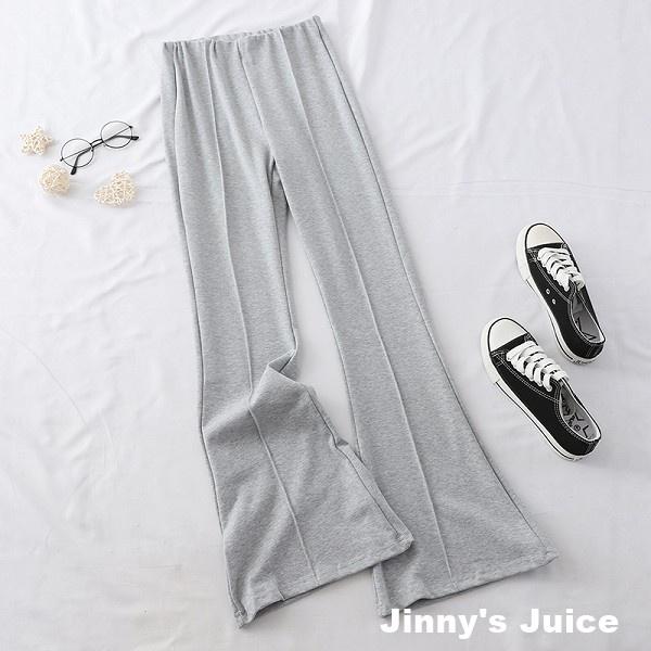 現貨 高腰顯瘦棉質喇叭褲 長褲 喇叭長褲 棉質長褲 高腰長褲 喇叭褲 棉褲 棉質長褲 顯瘦長褲 鬆緊帶長褲-細節圖4