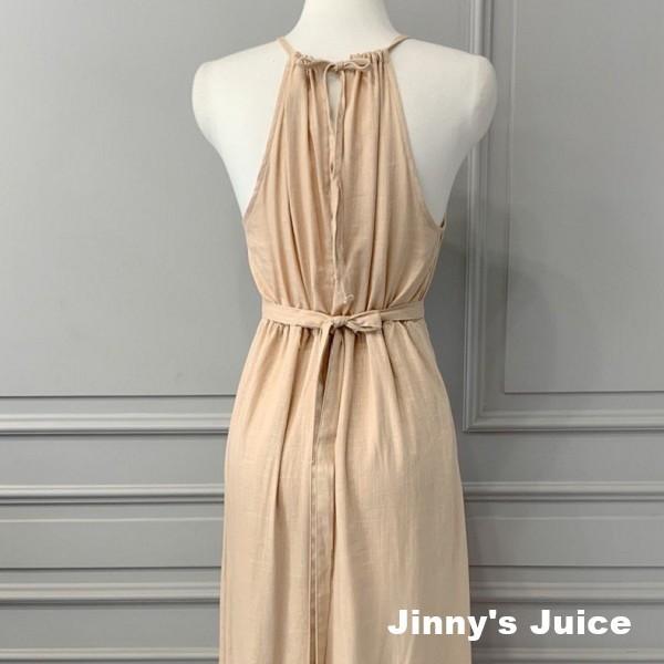 現貨 削肩開衩長裙洋裝 性感洋裝 渡假洋裝 氣質洋裝 削肩洋裝 開衩洋裝 開衩長裙洋裝 棉麻洋裝 掛脖洋裝 露肩洋裝-細節圖9