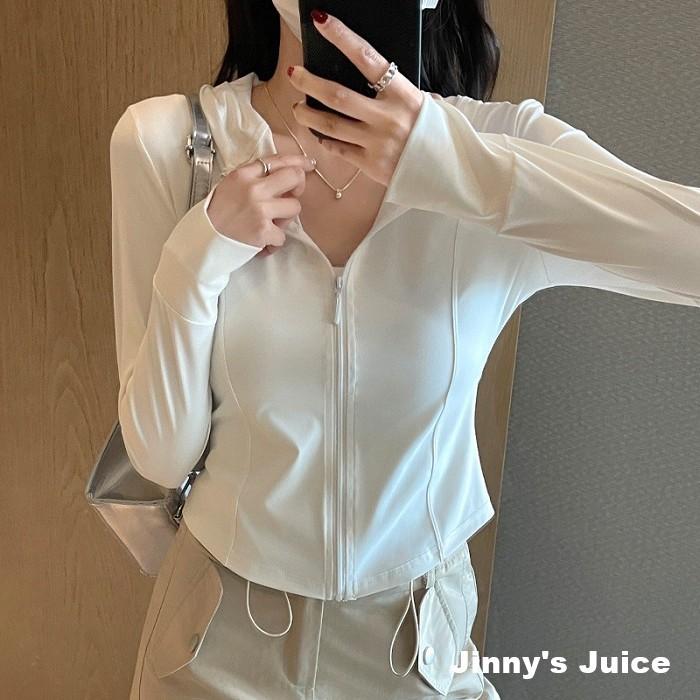 現貨 推薦款超級舒服冰絲涼感防曬外套 防曬衣 防曬外套 短版防曬外套 合身外套 冰絲外套 涼感外套 夏日外套 小外套-細節圖4