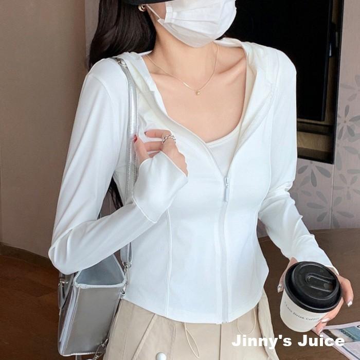 現貨 推薦款超級舒服冰絲涼感防曬外套 防曬衣 防曬外套 短版防曬外套 合身外套 冰絲外套 涼感外套 夏日外套 小外套-細節圖5