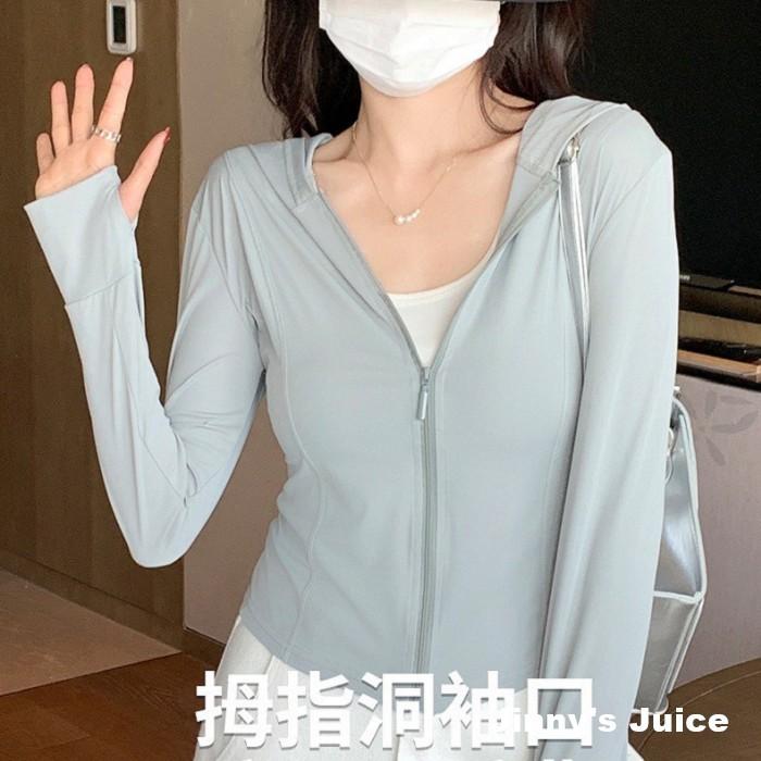 現貨 推薦款超級舒服冰絲涼感防曬外套 防曬衣 防曬外套 短版防曬外套 合身外套 冰絲外套 涼感外套 夏日外套 小外套-細節圖6