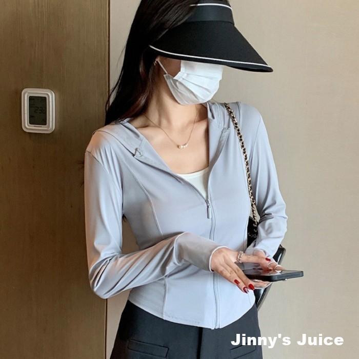現貨 推薦款超級舒服冰絲涼感防曬外套 防曬衣 防曬外套 短版防曬外套 合身外套 冰絲外套 涼感外套 夏日外套 小外套-細節圖9