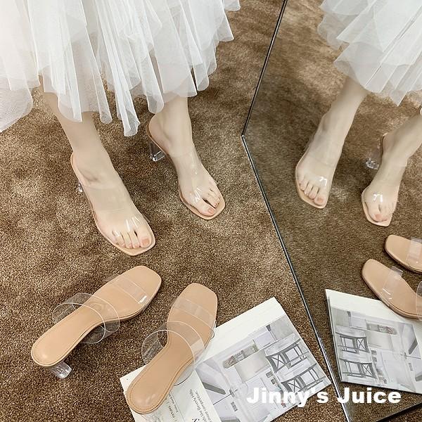 現貨 薄底/厚底 水晶高跟鞋 透明高跟鞋 百搭高跟鞋 厚底 氣質高跟鞋 玻璃鞋 水晶高跟鞋 粗跟鞋 粗高跟鞋-細節圖4