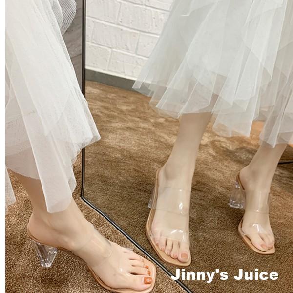 現貨 薄底/厚底 水晶高跟鞋 透明高跟鞋 百搭高跟鞋 厚底 氣質高跟鞋 玻璃鞋 水晶高跟鞋 粗跟鞋 粗高跟鞋-細節圖7