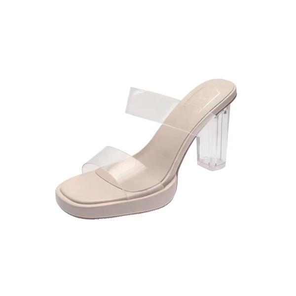 現貨 薄底/厚底 水晶高跟鞋 透明高跟鞋 百搭高跟鞋 厚底 氣質高跟鞋 玻璃鞋 水晶高跟鞋 粗跟鞋 粗高跟鞋-細節圖9