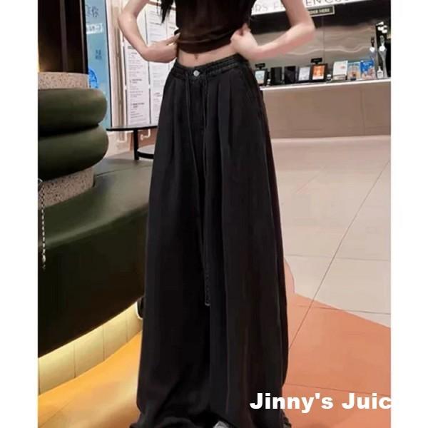 現貨 薄款天絲牛仔寬褲 牛仔褲 牛仔長褲 牛仔寬褲 薄牛仔褲 薄寬褲 薄長褲 天絲長褲 天絲寬褲 天絲牛仔褲 長褲-細節圖3