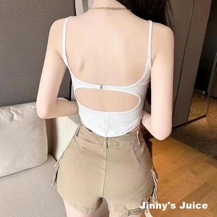 現貨 性感露背胸墊背心 胸墊背心 露背背心 性感背心 露腰背心 挖背背心 bratop 小可愛 附胸墊背心 胸墊小可愛-細節圖6