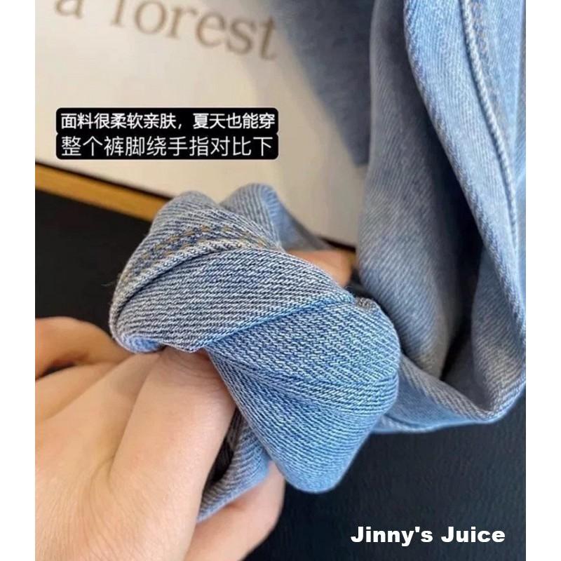 現貨 高腰窄版牛仔褲 法棍褲 直筒褲 直筒牛仔褲 顯瘦牛仔褲 窄版牛仔褲 夏日牛仔褲 九分褲 薄牛仔褲 牛仔長褲-細節圖3