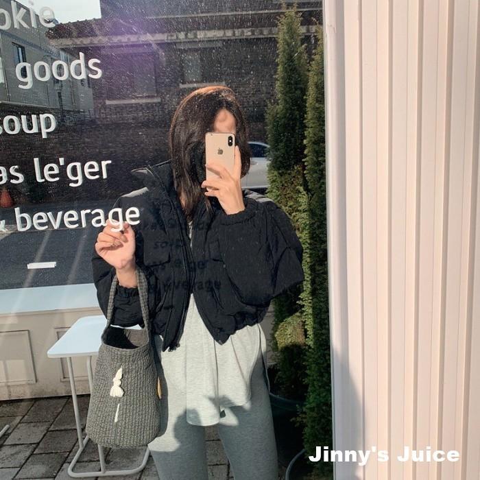 現貨 韓國抽繩短版澎澎外套 韓國外套 短版外套 風衣外套 澎澎外套 冬季外套 防風外套 羽絨外套 保暖外套 雲朵外套-細節圖3