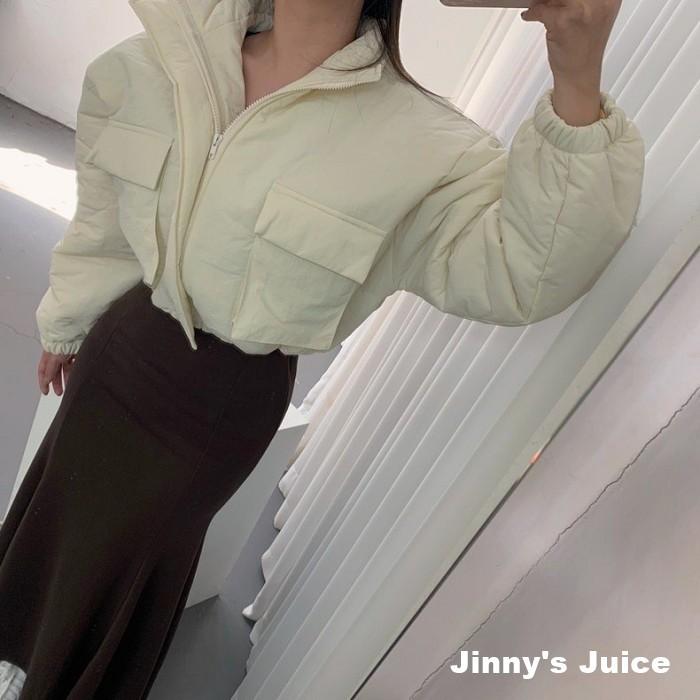 現貨 韓國抽繩短版澎澎外套 韓國外套 短版外套 風衣外套 澎澎外套 冬季外套 防風外套 羽絨外套 保暖外套 雲朵外套-細節圖4