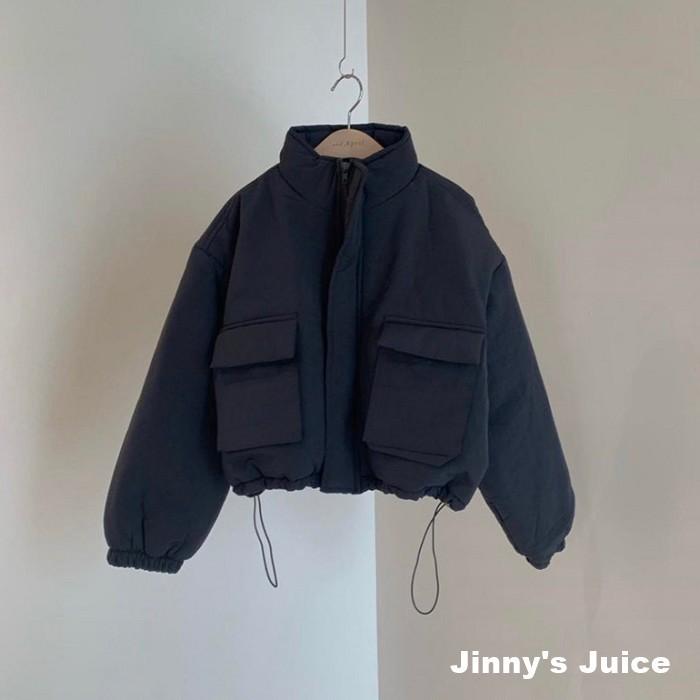 現貨 韓國抽繩短版澎澎外套 韓國外套 短版外套 風衣外套 澎澎外套 冬季外套 防風外套 羽絨外套 保暖外套 雲朵外套-細節圖8