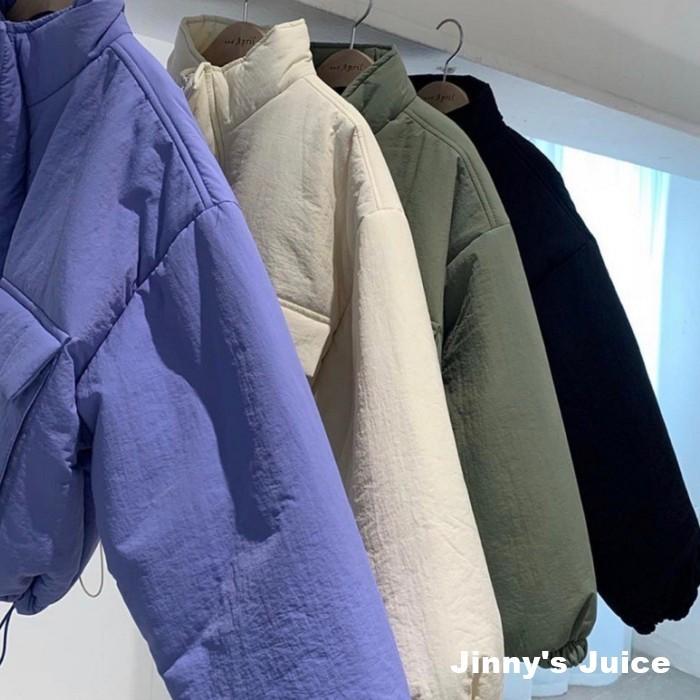 現貨 韓國抽繩短版澎澎外套 韓國外套 短版外套 風衣外套 澎澎外套 冬季外套 防風外套 羽絨外套 保暖外套 雲朵外套-細節圖9