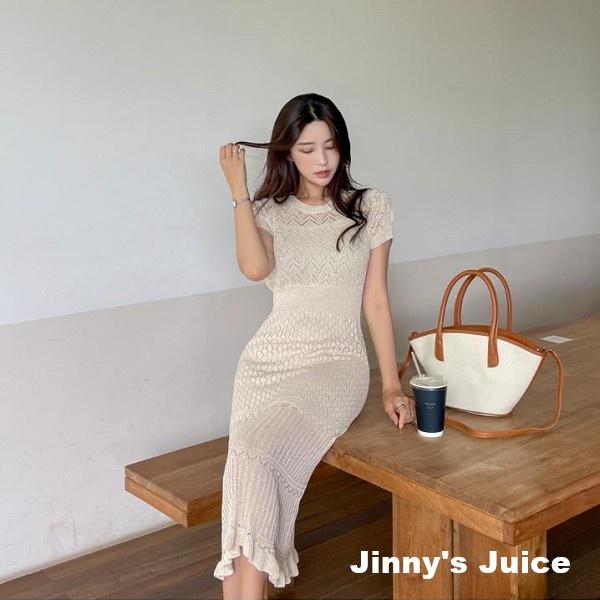 現貨 韓版氣質簍空蕾絲魚尾洋裝 附內搭 韓版洋裝 長裙洋裝 簍空洋裝 蕾絲洋裝 魚尾洋裝 氣質洋裝 針織洋裝-細節圖5