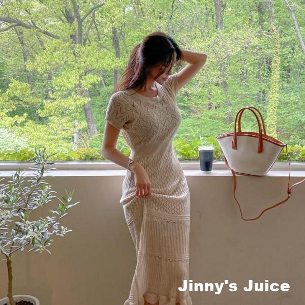 現貨 韓版氣質簍空蕾絲魚尾洋裝 附內搭 韓版洋裝 長裙洋裝 簍空洋裝 蕾絲洋裝 魚尾洋裝 氣質洋裝 針織洋裝-細節圖8