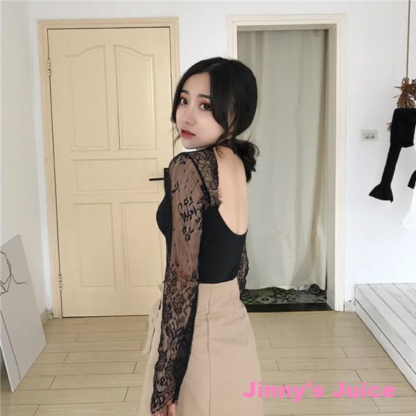 現貨 實拍❤️性感蕾絲Y字短版上衣 繞頸掛脖蕾絲上衣 短版上衣 性感上衣 蕾絲上衣 掛脖上衣 Y字上衣 蕾絲上衣-細節圖7