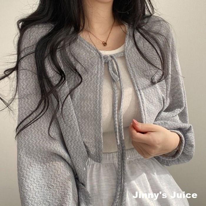 現貨 百搭綁帶罩衫外套 小外套 外套 薄外套 薄長袖外套 綁帶外套 綁帶罩衫 百搭外套 夏日外套 罩衫外套 防曬外套-細節圖2