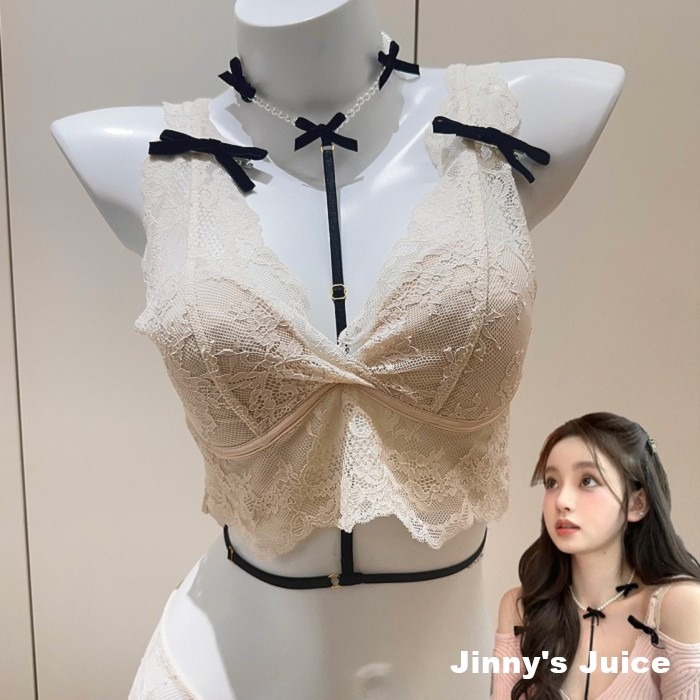現貨 性感露肩針織上衣+珍珠蝴蝶結項鍊+蕾絲內衣 性感內衣 針織上衣 深V上衣 性感上衣 蝴蝶結上衣 珍珠上衣 蝴蝶結-細節圖3