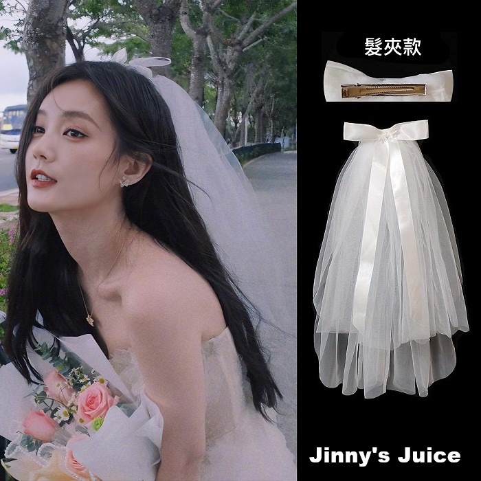 現貨 高訂蝴蝶結頭紗 輕婚紗 頭紗 短頭紗 求婚 登記結婚 澎澎紗 簡單頭紗 蕾絲頭紗 蝴蝶結頭紗 質感頭紗 訂製頭紗-細節圖8