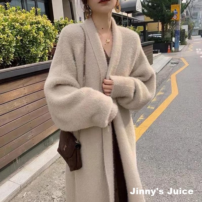 現貨❤️超舒服毛茸茸慵懶外套 毛毛外套 毛茸茸大衣 慵懶大衣 慵懶毛衣 毛衣外套 毛大衣 針織外套 秋冬外套 長版外套-細節圖6