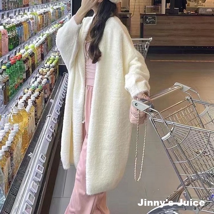 現貨❤️超舒服毛茸茸慵懶外套 毛毛外套 毛茸茸大衣 慵懶大衣 慵懶毛衣 毛衣外套 毛大衣 針織外套 秋冬外套 長版外套-細節圖7