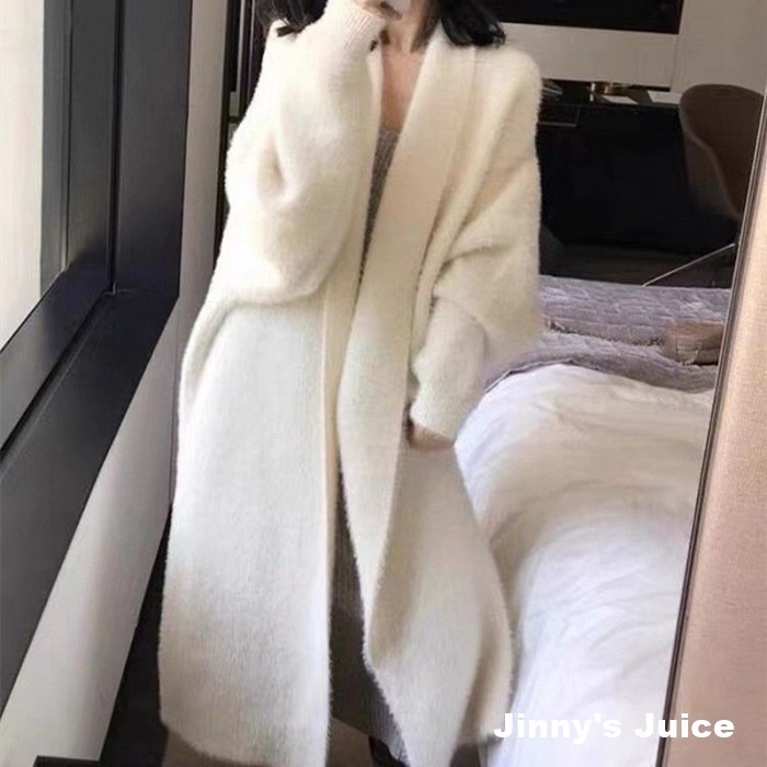 現貨❤️超舒服毛茸茸慵懶外套 毛毛外套 毛茸茸大衣 慵懶大衣 慵懶毛衣 毛衣外套 毛大衣 針織外套 秋冬外套 長版外套-細節圖8