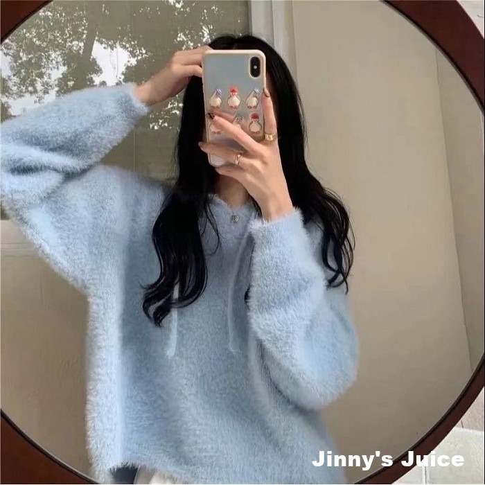 現貨 超柔軟毛毛連帽上衣 仿貂毛上衣 連帽上衣 連帽t 帽t 毛毛上衣 秋冬上衣 長袖上衣 毛衣 毛線衣 秋冬上衣-細節圖3