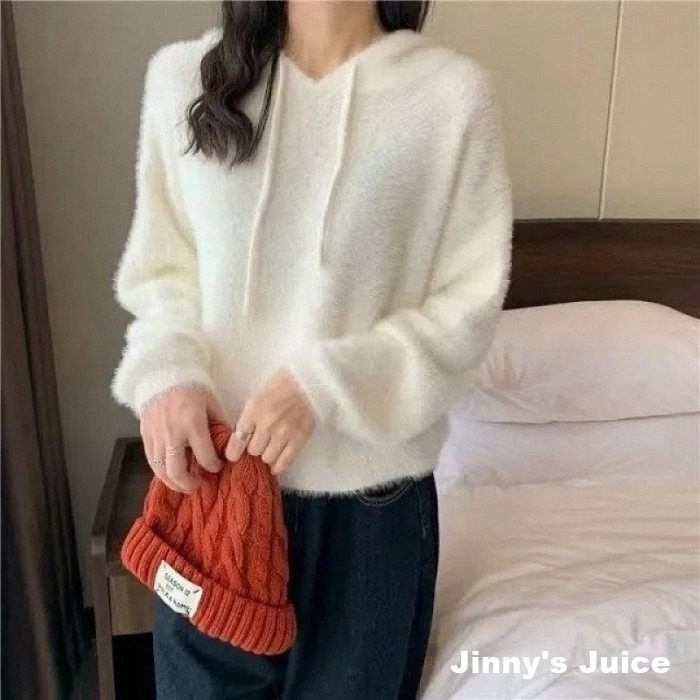 現貨 超柔軟毛毛連帽上衣 仿貂毛上衣 連帽上衣 連帽t 帽t 毛毛上衣 秋冬上衣 長袖上衣 毛衣 毛線衣 秋冬上衣-細節圖4