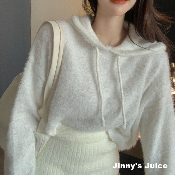 現貨 超柔軟毛毛連帽上衣 仿貂毛上衣 連帽上衣 連帽t 帽t 毛毛上衣 秋冬上衣 長袖上衣 毛衣 毛線衣 秋冬上衣-細節圖6