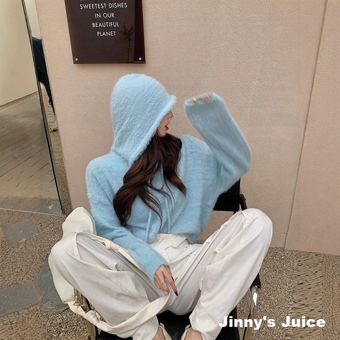 現貨 超柔軟毛毛連帽上衣 仿貂毛上衣 連帽上衣 連帽t 帽t 毛毛上衣 秋冬上衣 長袖上衣 毛衣 毛線衣 秋冬上衣-細節圖8