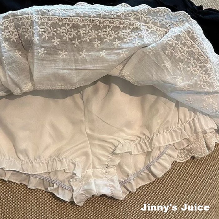 現貨 波浪蕾絲澎澎裙 點點短裙 澎澎短裙 澎澎裙 綁帶短裙 自帶安全褲短裙 褲裙 短裙 短褲裙 蕾絲短裙 波浪短裙-細節圖8
