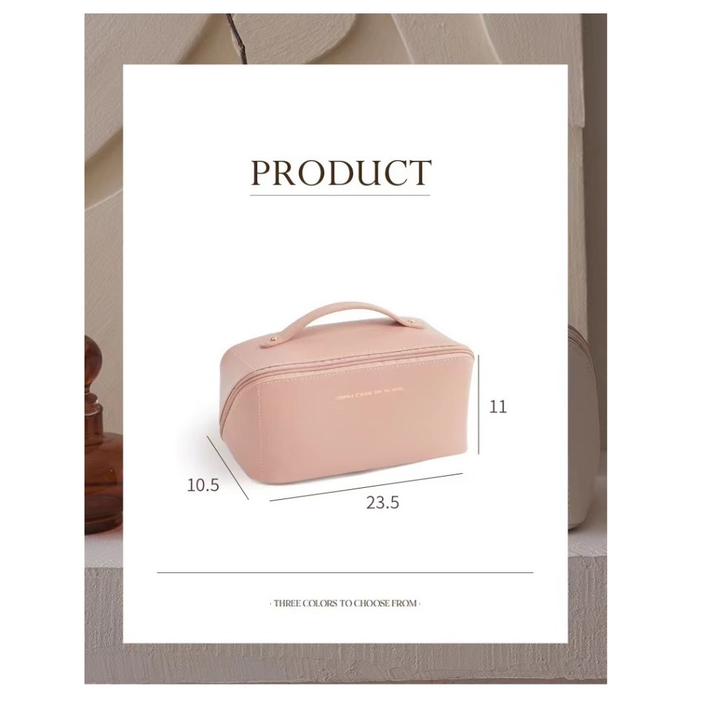 【台灣現貨】化妝包女大容量便攜ins高級感網紅2023新款旅行化妝品洗漱收納袋 收納包收納袋化妝包大容量包-細節圖3