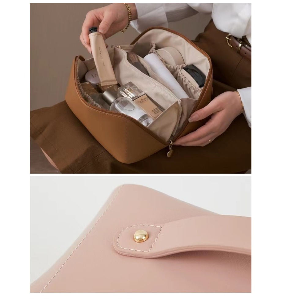 【台灣現貨】化妝包女大容量便攜ins高級感網紅2023新款旅行化妝品洗漱收納袋 收納包收納袋化妝包大容量包-細節圖6