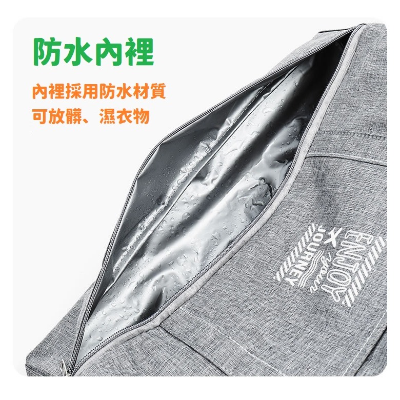 【台灣現貨】乾溼分離旅行袋 防潑水收納包 游泳包 旅行收納包 旅行包袋 手提行李袋 手提收納包 大容量收納袋-細節圖4