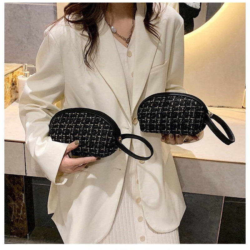 【台灣現貨】小香風化妝包新款大容量ins收納包便攜旅行洗漱包手提高顏值貝殼包 手提包 收納包 化妝收納包-細節圖3