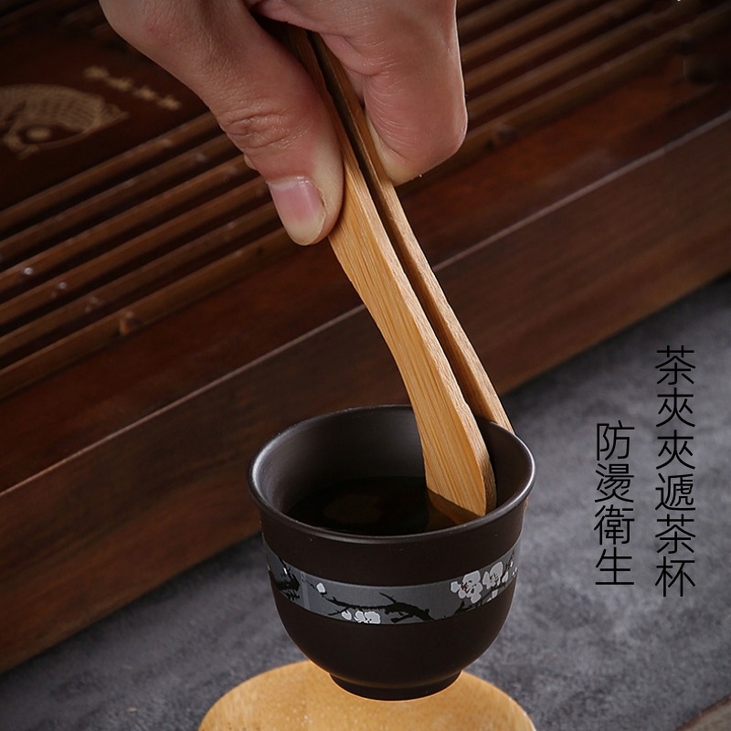 【現貨】茶道六君子 茶具 泡茶用具 茶道 茶藝 茶夾 茶刷 茶用具 茶道用品 茶勺 茶托 泡茶配件 竹製-細節圖5