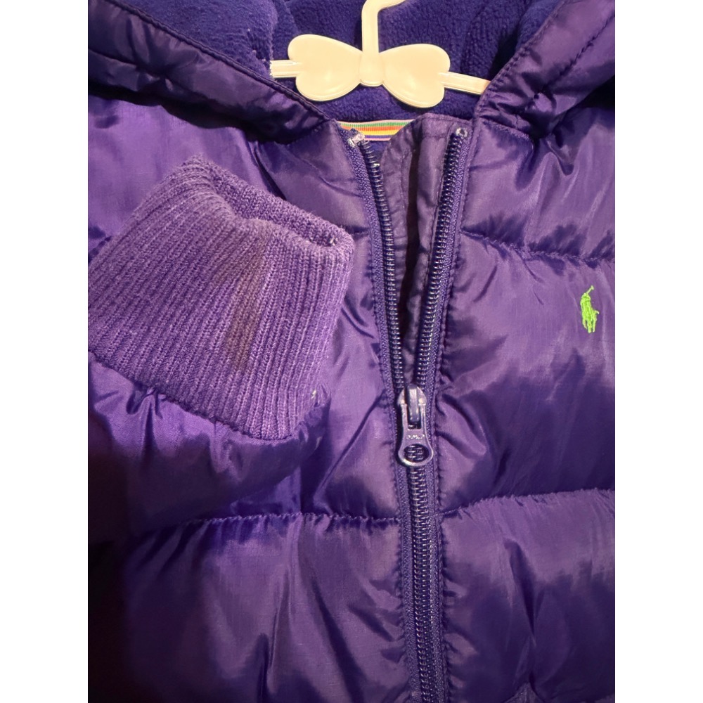 3T POLO RL 小馬刺繡紫色羽絨外套3y-細節圖3