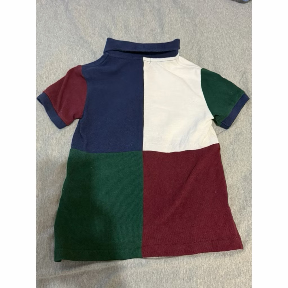 Polo Ralph Lauren RL 男幼童 經典金色大馬 拼接色 Polo 衫 (2/2T)-細節圖2