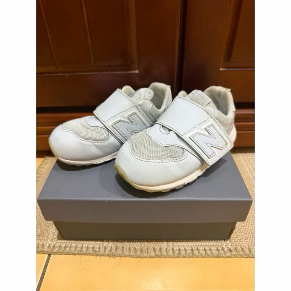 New Balance NB NW574GQ 魔鬼粘運動鞋 輕霧藍 15公分